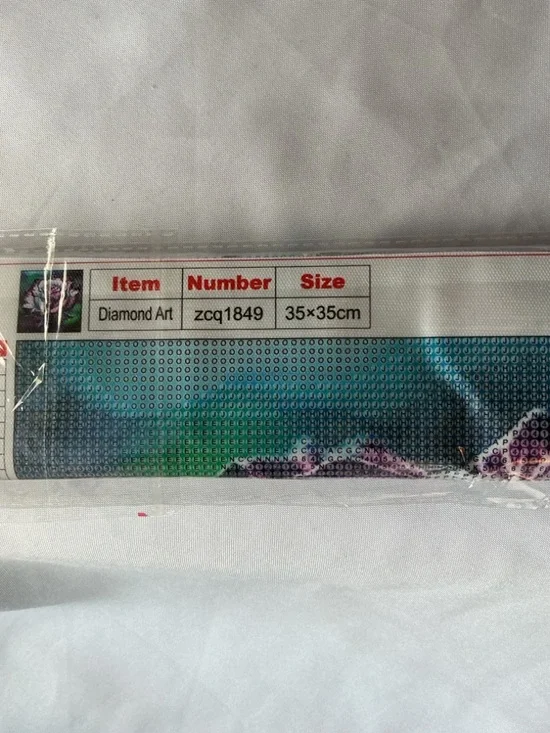 Diamond Painting Kit 35x35 Rainbow Rose Full Drill DIY Craft - Picture 3 of 5